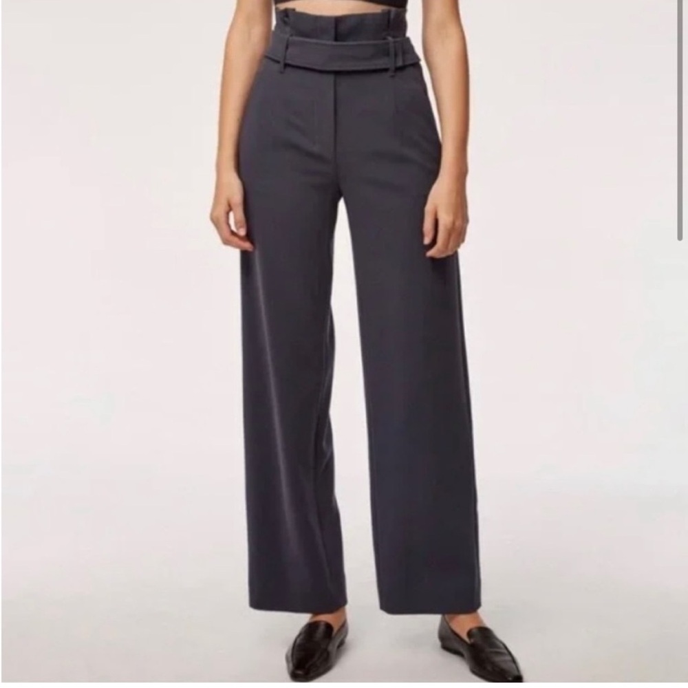 Babaton Aritzia Jermaine Paper Bag High Waist Wide Leg Pant